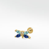 Butterfly blue Stud
