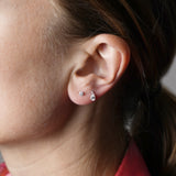 Floating Diamond Dot Stud