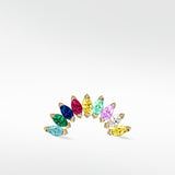 Stately Marquise Rainbow Crescent Earring