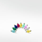 Stately Marquise Rainbow Crescent Earring