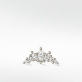 Majestic Diamond Crescent Earring