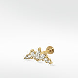 Majestic Diamond Crescent Earring