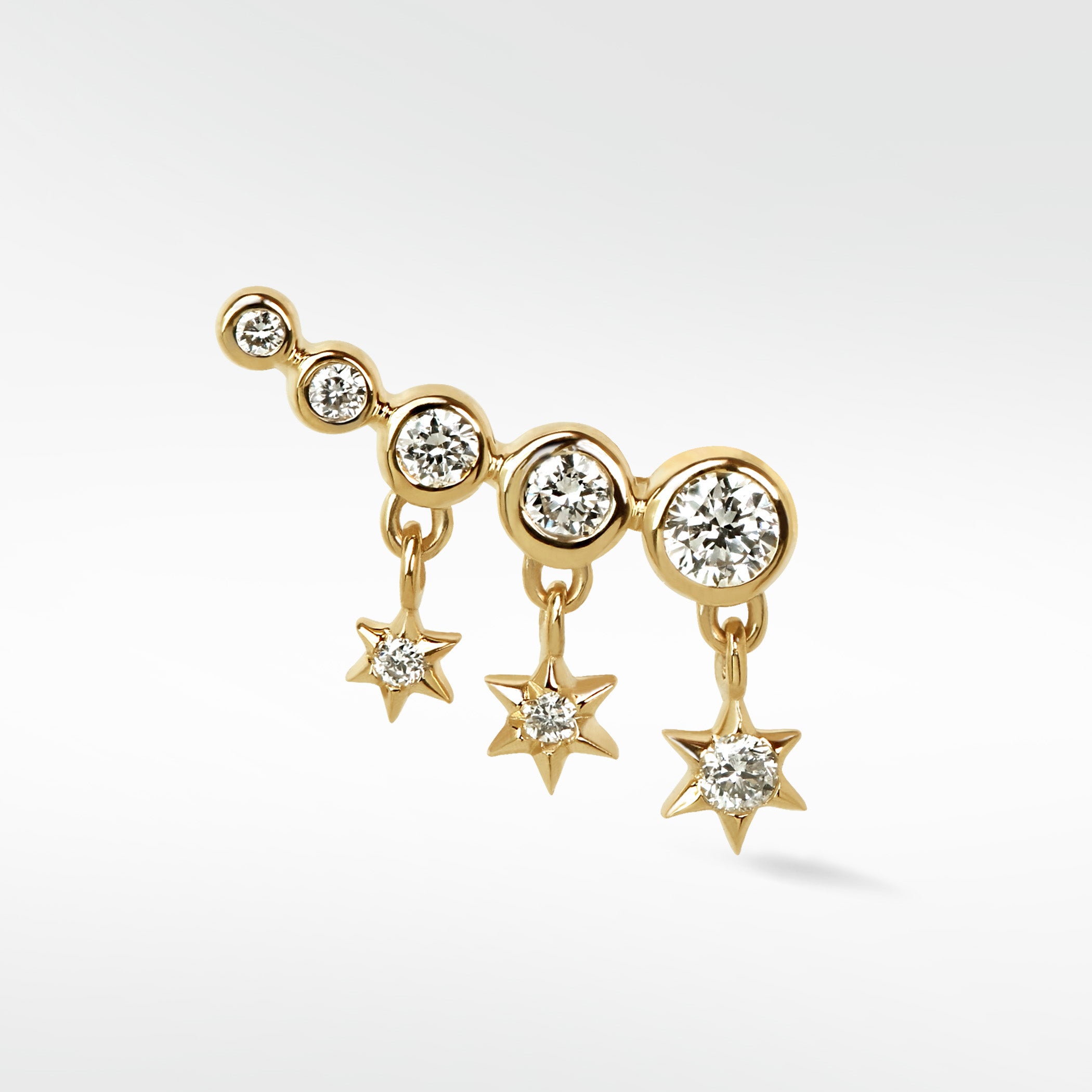 Nocturnal Stars Diamond Crawler Earring