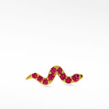 Viper Snake Ruby Stud
