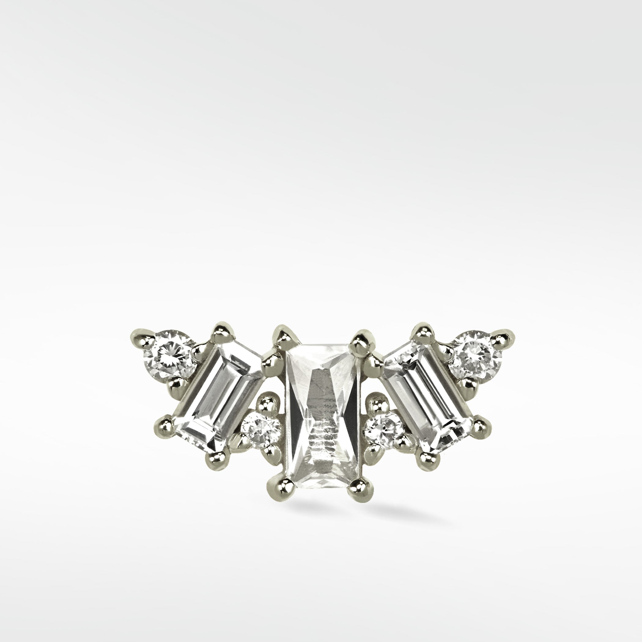 Queen's Crescent Regal Stud Earring