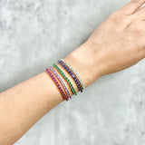 The Everyday Stackable White Sapphire Tennis Silver Bracelet