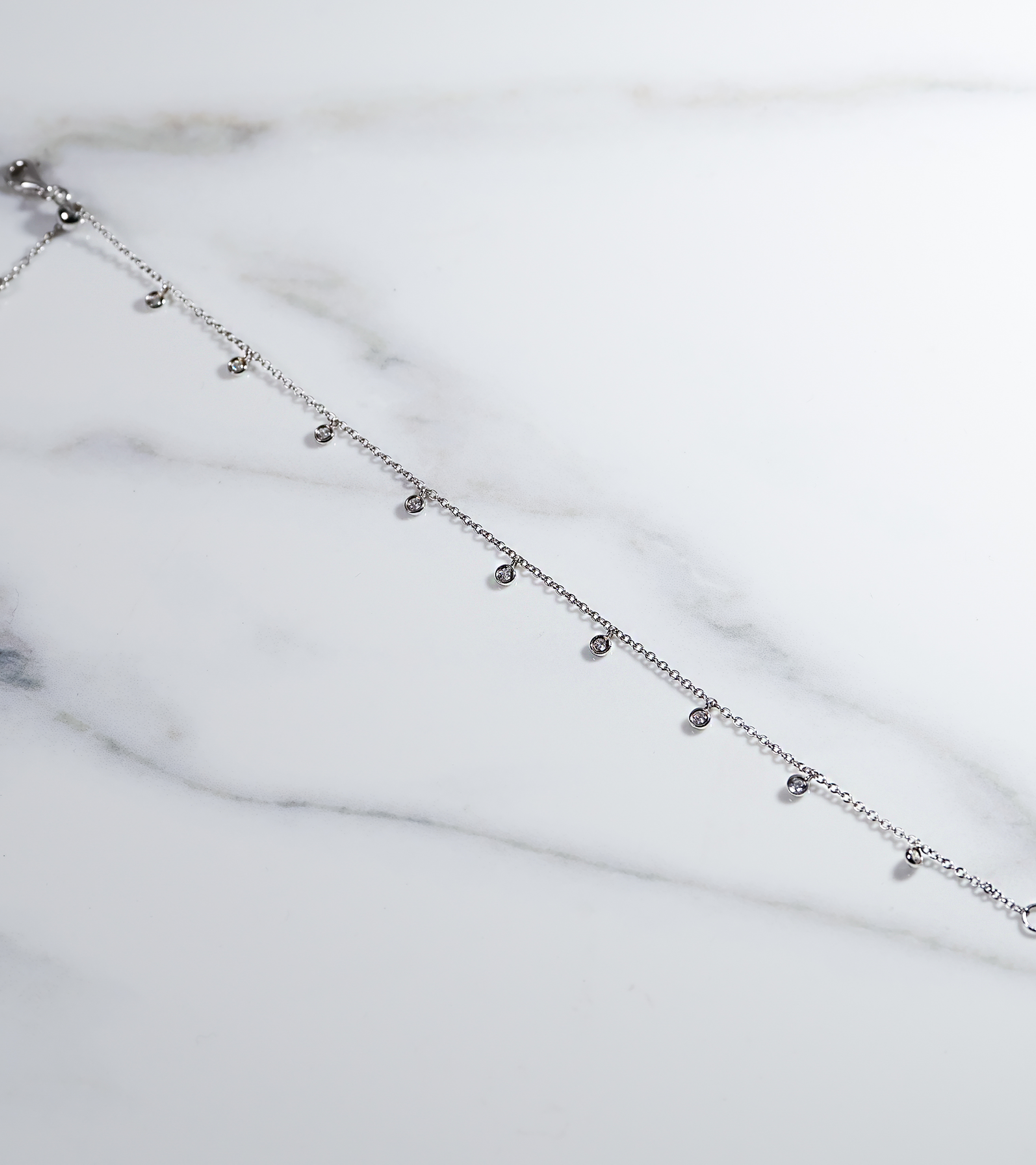Delicate Silver Raindrop Bracelet