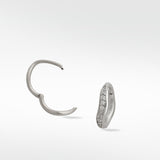 Dune Diamond Medium Brushed Hoop