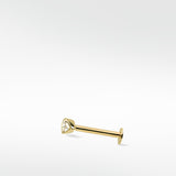 Trillion White Sapphire Stud Earring