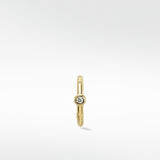 Simple Hoop With Solitaire Stone - Diamond