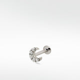 Mini Moon Diamond Stud Earring