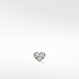Mini Heart Diamond Stud Earring