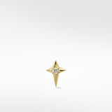 Mini Cross Diamond Stud Earring