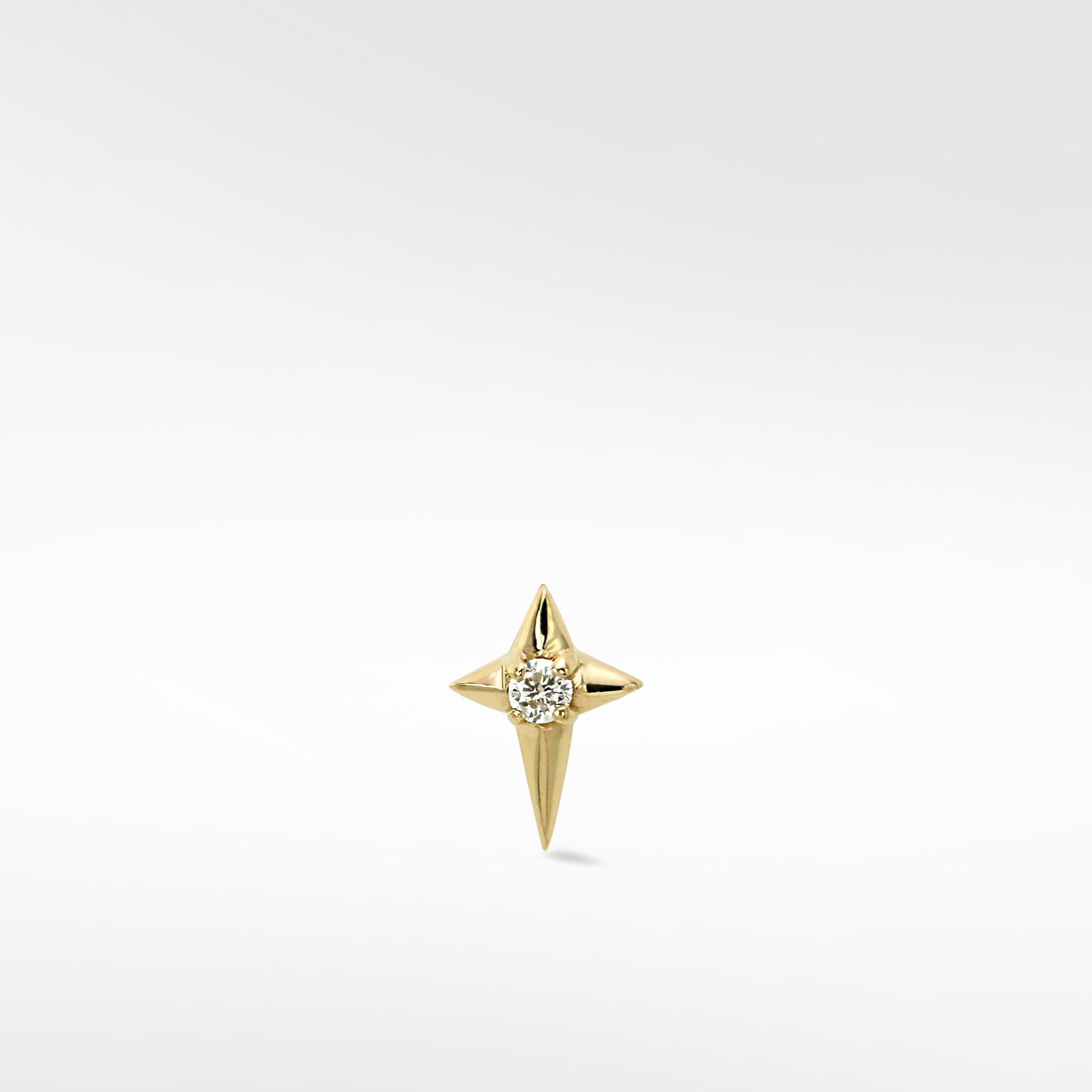 Mini Cross Diamond Stud Earring