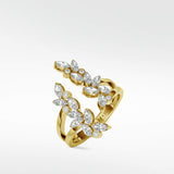 Veto Diamond Open Petal Ring