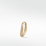 Dune Diamond Large Brushed Hoop