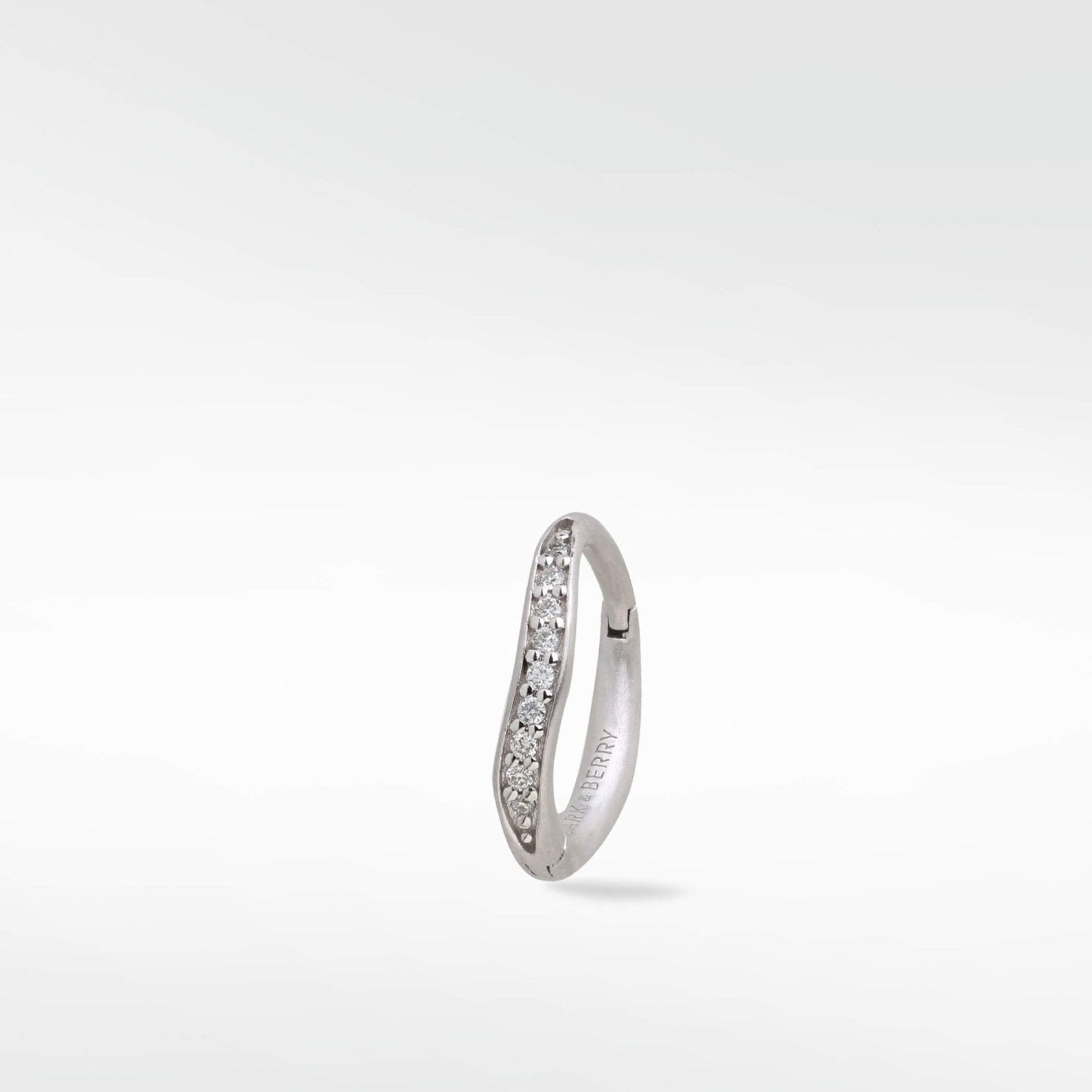 Dune Diamond Large Brushed Hoop