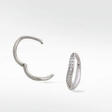 Dune Diamond Large Brushed Hoop