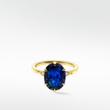Flora Blue Sapphire Cocktail Ring - Lark and Berry