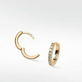 Modernist Diamond Pavé Medium Hoop