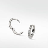 Modernist Diamond Pavé Medium Hoop