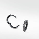 Modernist Diamond Pavé Medium Hoop