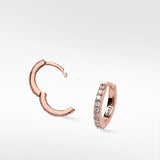 Modernist Diamond Pavé Medium Hoop