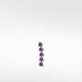 Modernist Tennis Small Ear Crawler Labret Earring in 14K Gold - Various Colourways - Lark and Berry