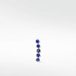 Modernist Tennis Small Ear Crawler Labret Earring in 14K Gold - Various Colourways - Lark and Berry