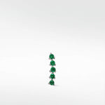 Modernist Tennis Small Ear Crawler Labret Earring in 14K Gold - Various Colourways - Lark and Berry