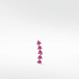 Modernist Tennis Small Ear Crawler Labret Earring in 14K Gold - Various Colourways - Lark and Berry