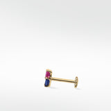 Omnis Double Baguette Stud Earring