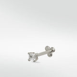 Princess Cut Stud Earring