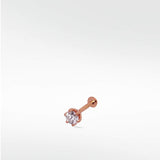 Stellar Solitaire Diamond Stud Earring