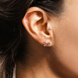 Trio Diamond Drop Stud Earring