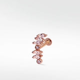 Veto Sapphire and Diamond Crescent Stud Earring