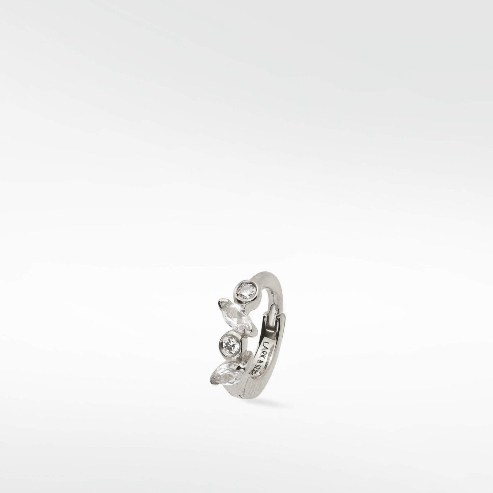 Veto Sapphire and Diamond Small Hoop