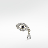 Evil Eye with Single Diamond Drop (Protection)