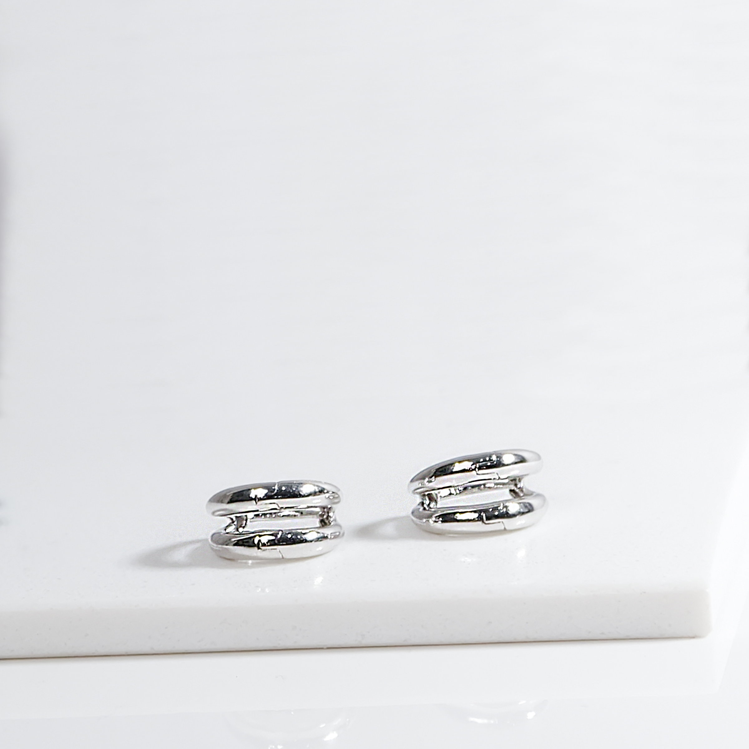 Silhouette Silver Hoops