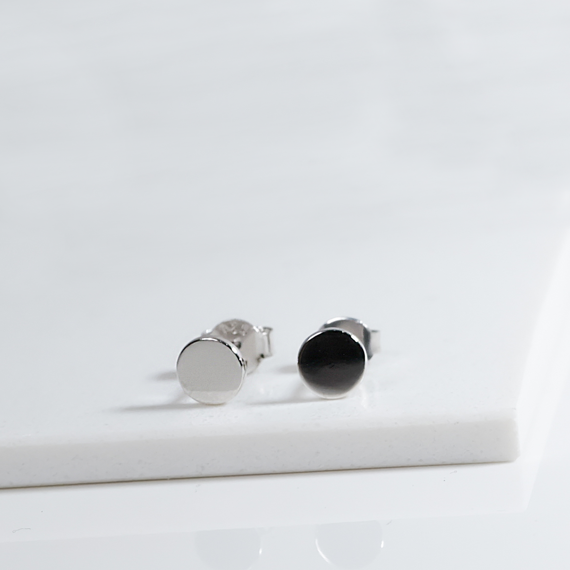 Sleek Silver Studs