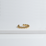 Golden Elegance Beaded Ear Cuff