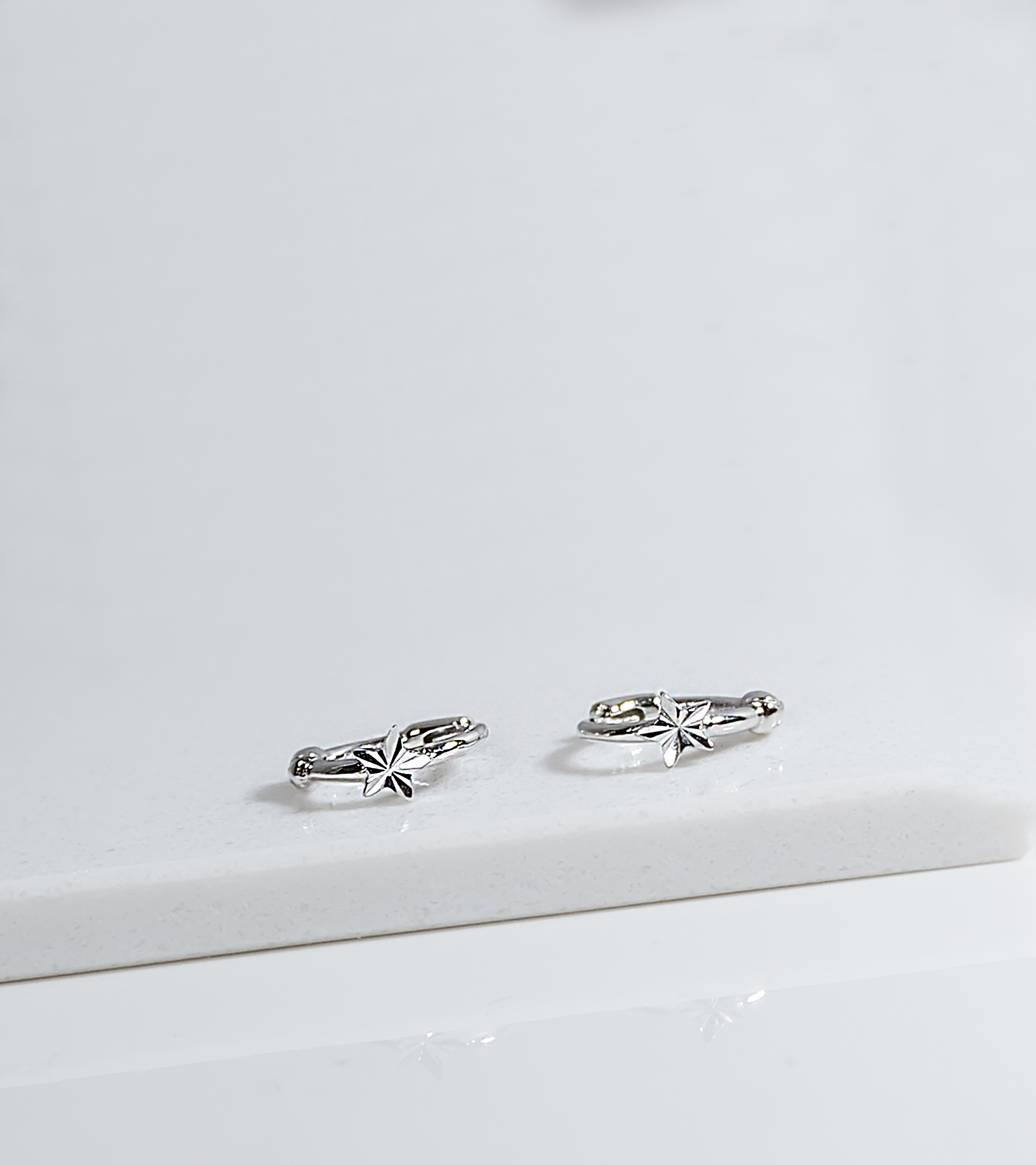 Stellar Silver Hoops