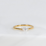 Elegant Solitaire Gold Ring