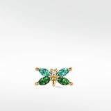 Butterfly Emerald Stud