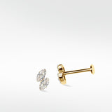 Double Marquise Diamond Stud