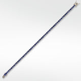 The Everyday Stackable Blue Sapphire Tennis Silver Bracelet