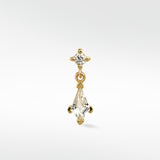 King's Kite Drop Sapphire & Diamond Earring