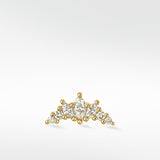 Majestic Diamond Crescent Earring
