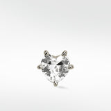 Brilliant Sapphire Coat of Arms Heart Earring