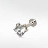 Brilliant Sapphire Coat of Arms Heart Earring